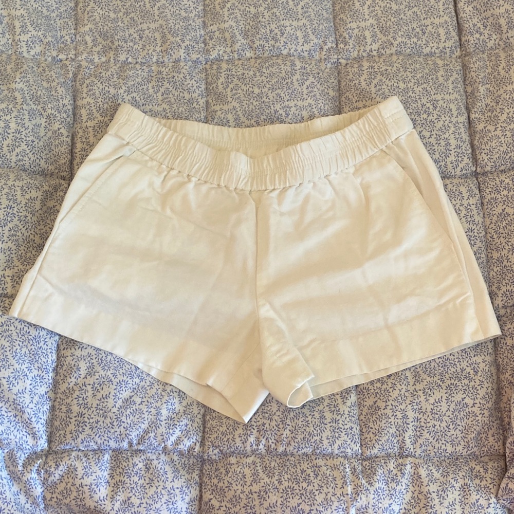J. Crew White Cotton Pull On Shorts
